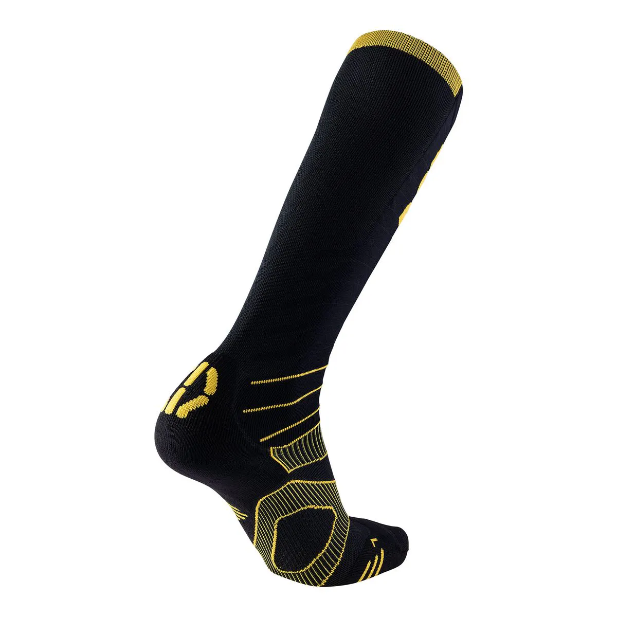 UYN Ski Sock Ski Evo Race (thin, protective, made of Natex) black/yellow Men - 1 Pair