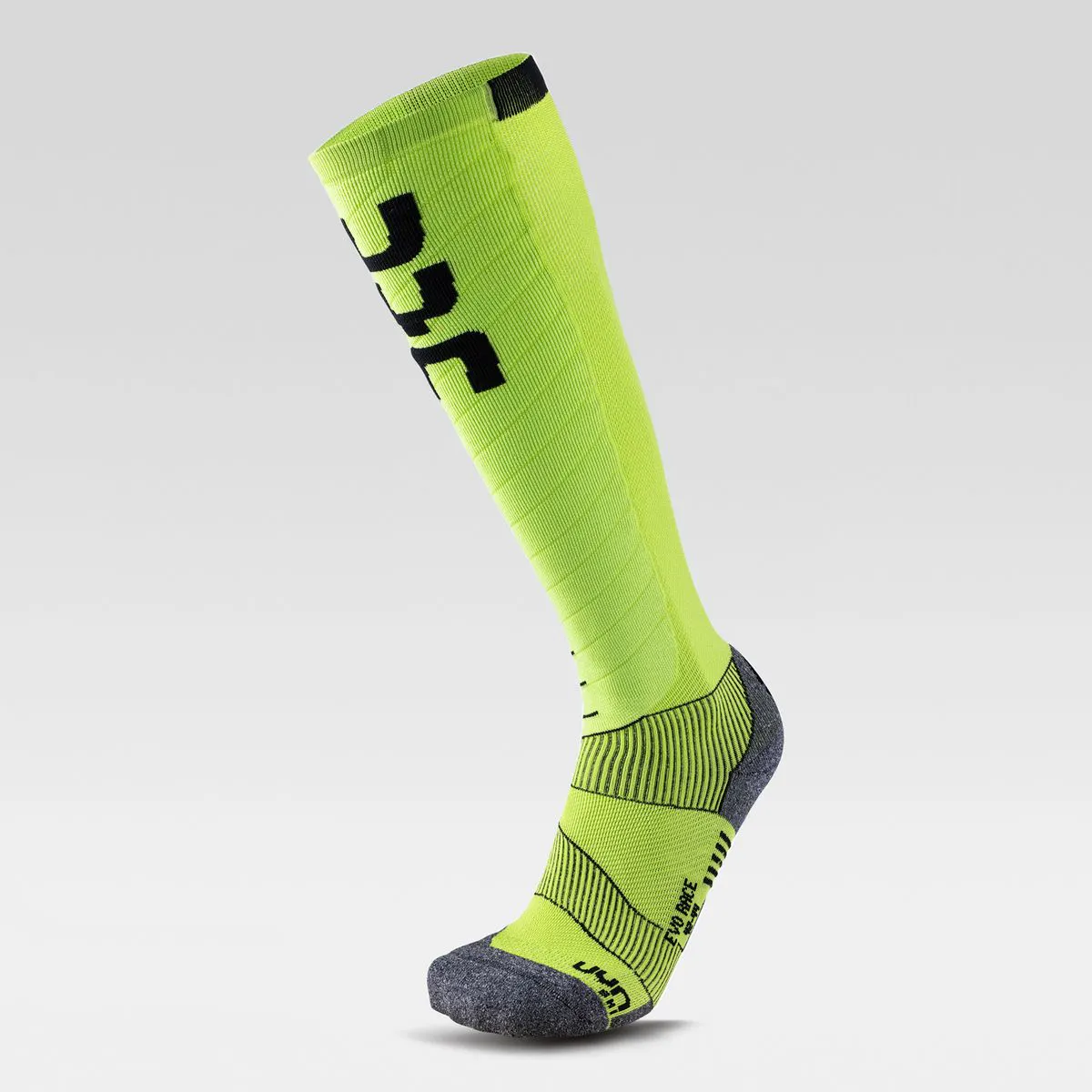 UYN Ski Sock Ski Evo Race (thin, protective, made of Natex) lime green Men - 1 Pair