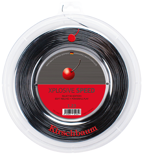 Kirschbaum Tennis String Xplosive Speed (Feel+Power) black 200m roll