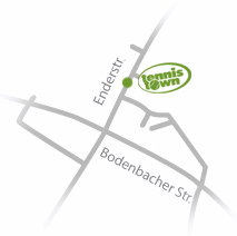 Map of Tennistown at Enderstr. 88 01277 Dresden