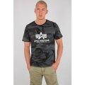 Alpha Industries Tshirt Basic Camo (Cotton) black Men