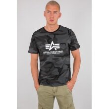 Alpha Industries Tshirt Basic Camo (Cotton) black Men