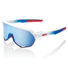 100% Sport Sunglasses S2 - TotalEnergies Team Hiper Mirror Lens white/blue - 1 pair of glasses with hard case