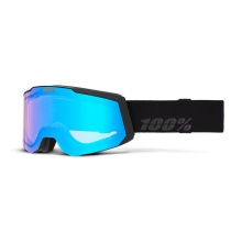 100% Ski Goggles Snowcraft S HiPER Mirror Green Lens black - 1 pair of goggles