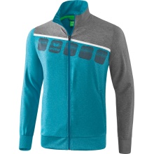 Erima Training Jacket 5C petrol blue/grey Children