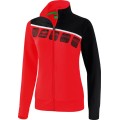 Erima Training Jacket 5C (elastic, moisture-regulating) red/black Women