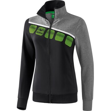 Erima Training Jacket 5C (elastic, moisture-regulating) black/grey Women