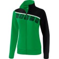 Erima Training Jacket 5C (elastic, moisture-regulating) green/black Women