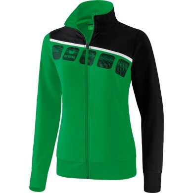 Erima Training Jacket 5C (elastic, moisture-regulating) green/black Women