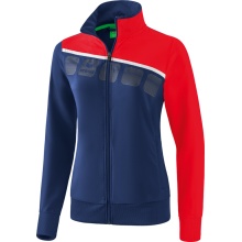 Erima Training Jacket 5C (elastic, moisture-regulating) navy blue/red Women