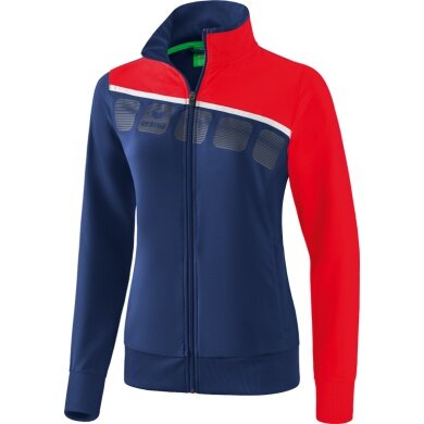 Erima Training Jacket 5C (elastic, moisture-regulating) navy blue/red Women