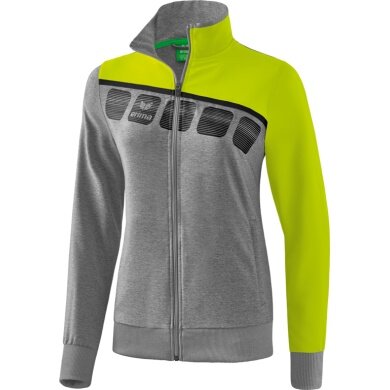 Erima Training Jacket 5C (elastic, moisture-regulating) grey/lime Women