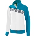 Erima Training Jacket 5C (elastic, moisture-regulating) white/light blue Women