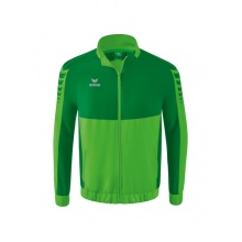 Erima Presentation Jacket Six Wings (100% Polyester, Stand-up Collar, without Lining) Green/Emerald Boys