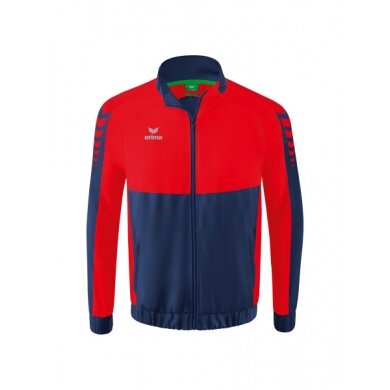 Erima Presentation Jacket Six Wings (100% Polyester, Stand-up Collar, without Lining) Navy Blue/Red Boys