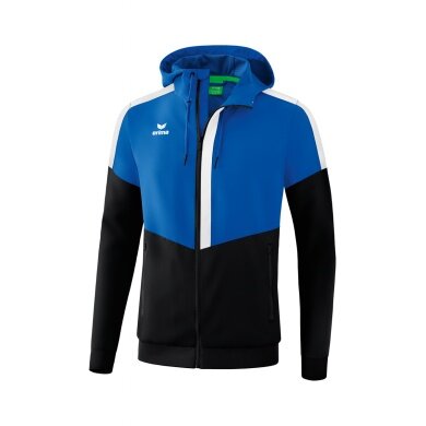 Erima Squad Tracktop Hooded Training Jacket in Royal/Black/White Men