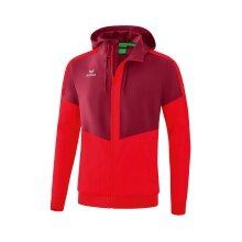 Erima Squad Tracktop Hooded Training Jacket Bordeaux/Red Men