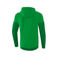 Erima Squad Tracktop Hooded Jacket Green/Emerald/Grey Men