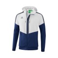 Erima Squad Tracktop Hooded Training Jacket White/Navy/Grey Men