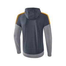 Erima Squad Hooded Training Jacket Grey/Orange Men