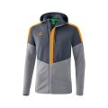 Erima Squad Hooded Training Jacket Grey/Orange Men