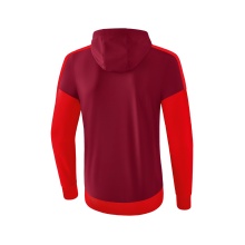 Erima Squad Hooded Training Jacket Bordeaux/Red Men