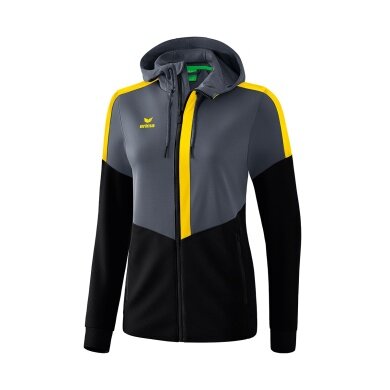 Erima Training Jacket Squad grey/black/yellow Women