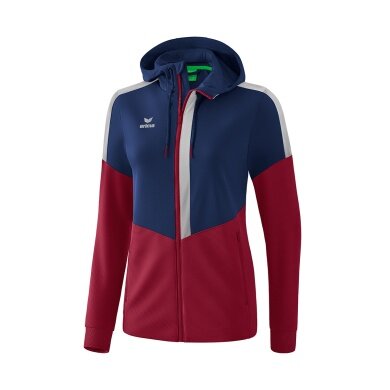 Erima Training Jacket Squad navy blue/bordeaux Women