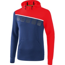 Erima Hoodie 5C navy blue/red Men