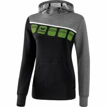 Erima Hoodie 5C black/grey melange/white Women