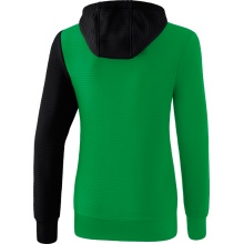 Erima Hoodie 5C emerald/black/white Women