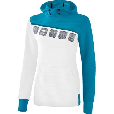 Erima Hoodie 5C white/blue Women