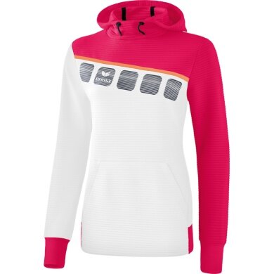 Erima Hoodie 5C white/pink/peach Women