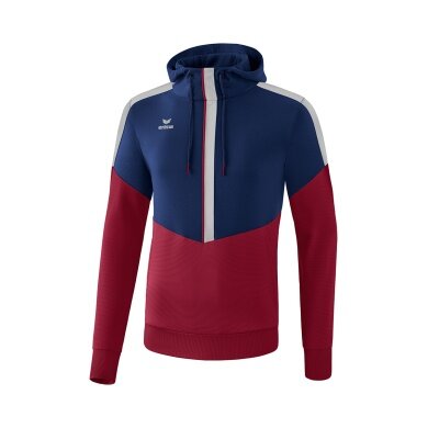 Erima Hoodie Squad Hoodie (Cotton Touch) navy blue/bordeaux red Men