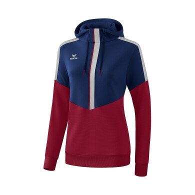 Erima Hoodie Squad (Cotton Touch) navy blue/bordeaux red Women