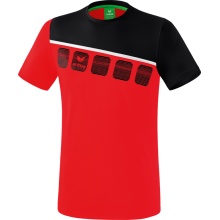 Erima Sport T-shirt 5C (100% Polyester) red/black Men