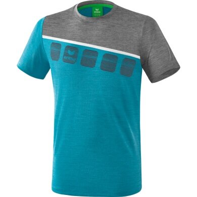 Erima Sport T-shirt 5C (100% Polyester) blue/grey Men