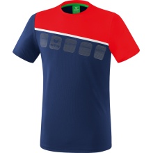 Erima Sport T-shirt 5C (100% Polyester) navy blue/red Men