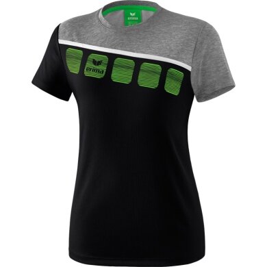 Erima Sport-Shirt 5C (100% Polyester) black/grey Women