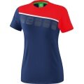 Erima Sport-Shirt 5C (100% Polyester) navy blue/red Women