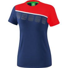 Erima Sport-Shirt 5C (100% Polyester) navy blue/red Women