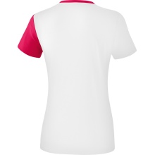 Erima Sport-Shirt 5C (100% Polyester) white/pink Women