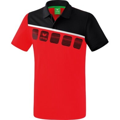 Erima Sport Polo 5C (100% Polyester) red/black Men