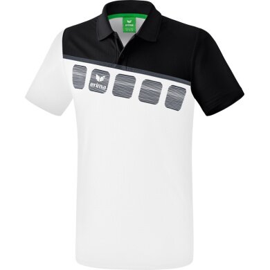 Erima Sport Polo 5C (100% Polyester) white/black Men