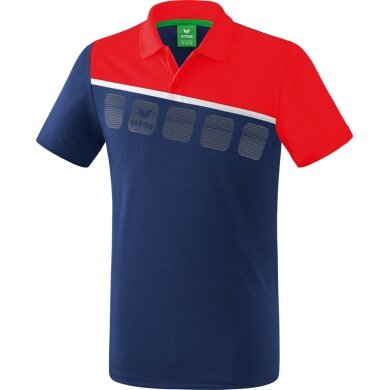 Erima Sport Polo 5C (100% Polyester) navy blue/red Men