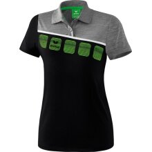 Erima Sport Polo 5C (100% Polyester) black/grey Women