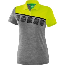 Erima Sport Polo 5C (100% Polyester) grey melange/lime Women