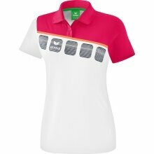 Erima Sport Polo 5C (100% Polyester) white/pink Women