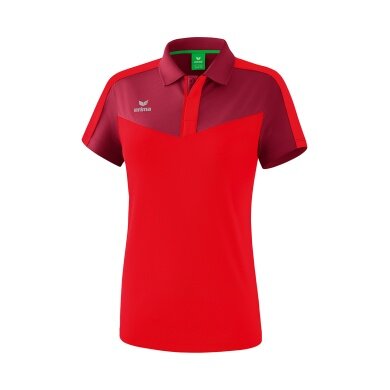 Erima Sport Polo Squad (100% Polyester) burgundy/red Women