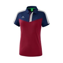 Erima Sport Polo Squad (100% Polyester) navy blue/bordeaux Women